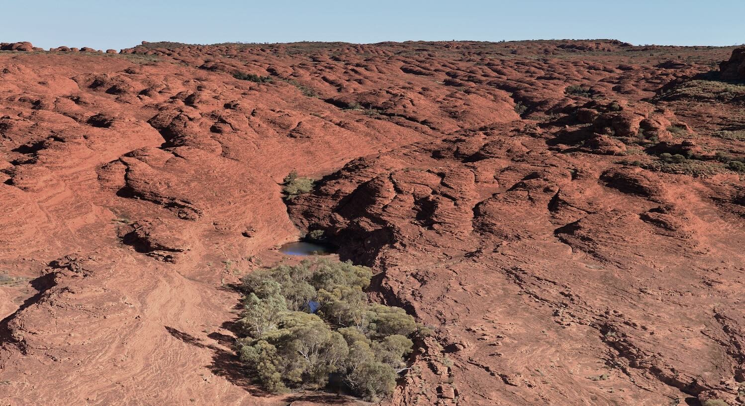 Aerial view of Watarrka waterhole